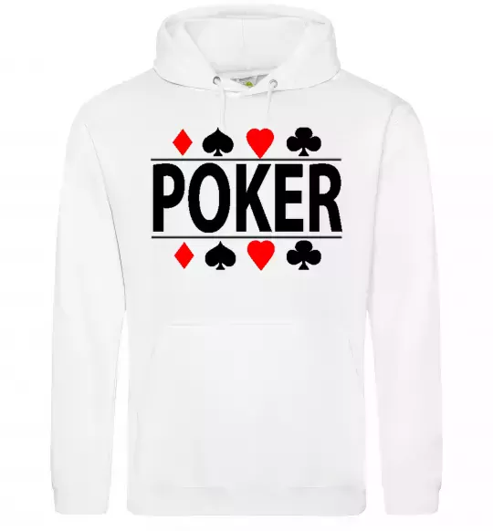 Чоловіча толстовка (худі) POKER Game Білий фото