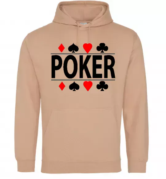 Чоловіча толстовка (худі) POKER Game Пісочний фото