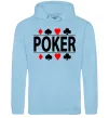 Мужская толстовка (худи) POKER Game Голубой фото