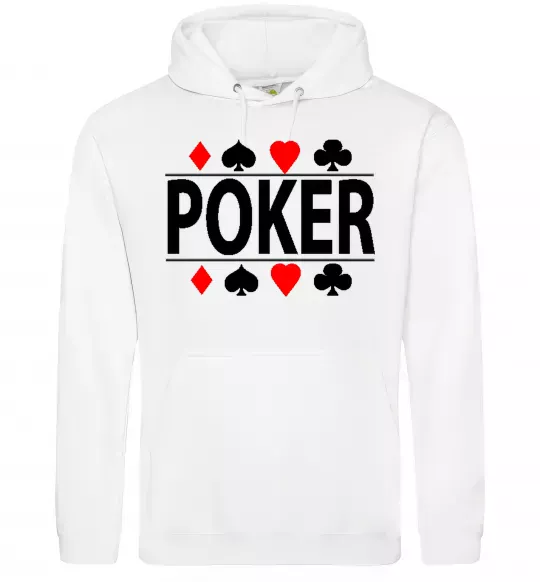 Женская толстовка (худи) POKER Game Белый фото