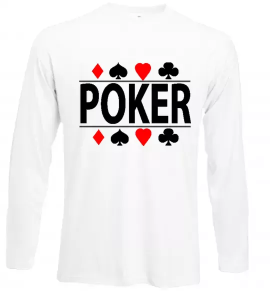 Лонгслив POKER Game Белый фото
