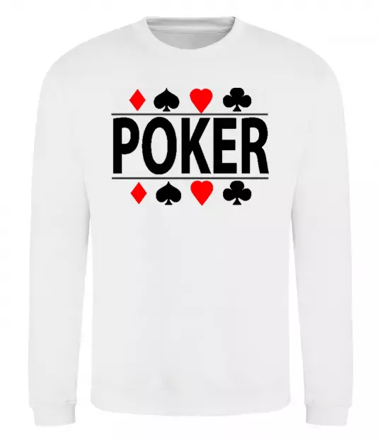 Світшот POKER Game Білий фото
