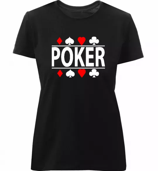 Женская премиум футболка POKER Game Черный фото