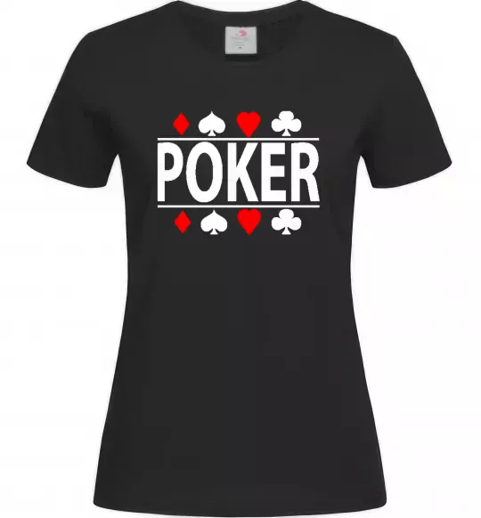 Жіноча футболка POKER Game Чорний фото
