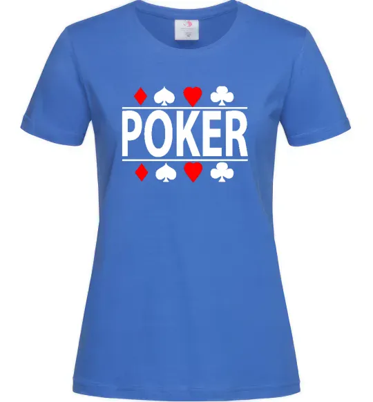 Жіноча футболка POKER Game Яскраво-синій фото