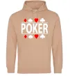 Женская толстовка (худи) POKER Game Песочный фото