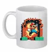 Чашка керамічна Super Mario blocks Білий фото