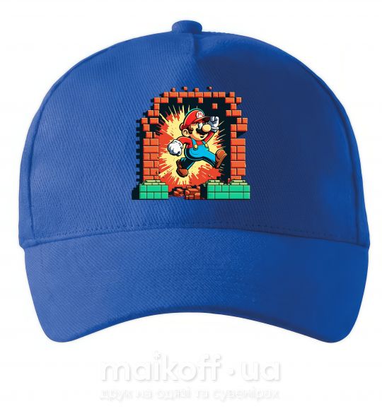 Кепка Super Mario blocks Ярко-синий фото