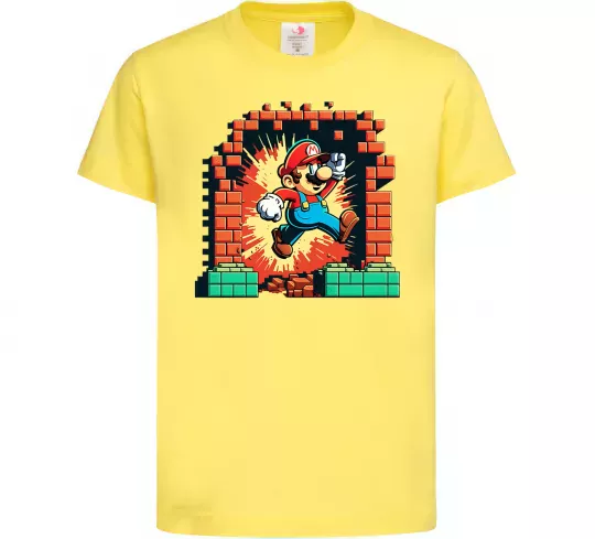 Дитяча футболка Super Mario blocks Лимонний фото