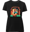 Жіноча преміум футболка Super Mario blocks Чорний фото