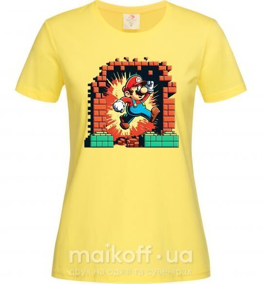 Жіноча футболка Super Mario blocks Лимонний фото