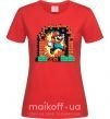 Женская футболка Super Mario blocks Красный фото