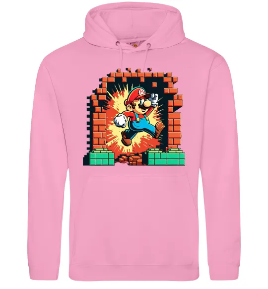 Чоловіча толстовка (худі) Super Mario blocks Рожевий фото