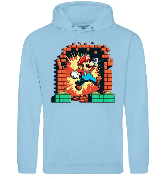 Жіноча толстовка (худі) Super Mario blocks Блакитний фото