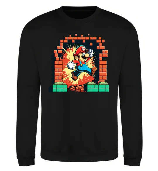 Світшот Super Mario blocks Чорний фото
