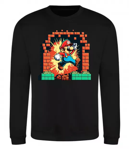 Світшот Super Mario blocks Чорний фото