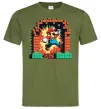 Мужская футболка Super Mario blocks Оливковый фото
