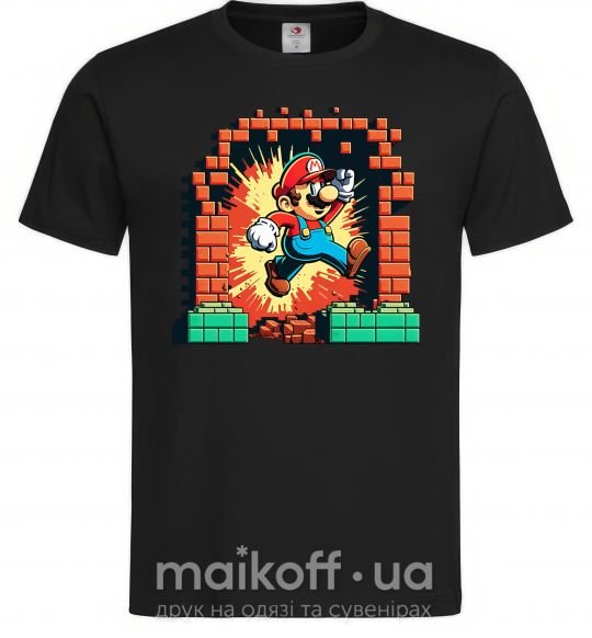 Мужская футболка Super Mario blocks Черный фото