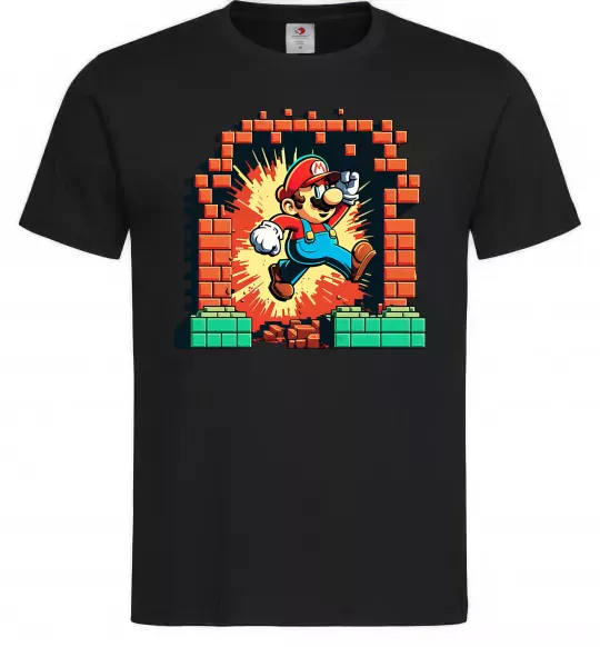 Мужская футболка Super Mario blocks Черный фото