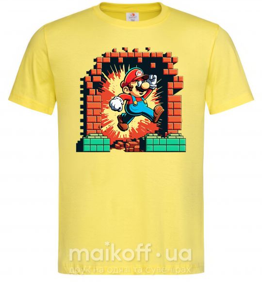 Мужская футболка Super Mario blocks Лимонный фото