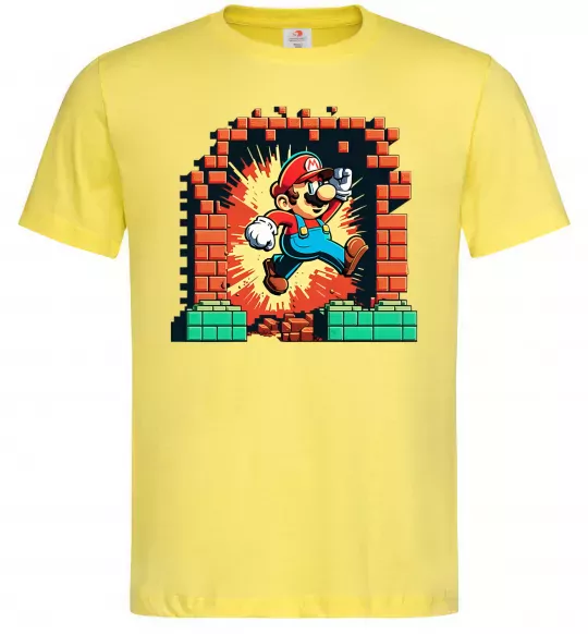 Мужская футболка Super Mario blocks Лимонный фото