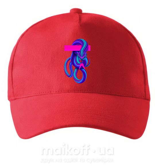 Кепка Неоновый змей Красный фото