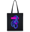 Эко-сумка Неоновий змій Черный фото