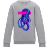 Детский Свитшот Неоновий змій Серый меланж фото