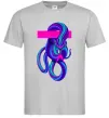 Мужская футболка Неоновий змій Серый фото