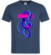Мужская футболка Неоновий змій Темно-синий фото