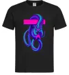 Мужская футболка Неоновий змій Черный фото