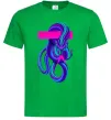 Мужская футболка Неоновий змій Зеленый фото