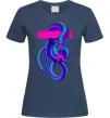 Жіноча футболка Неоновий змій Темно-синій Жіноча футболка Неоновий змій Темно-синій фото