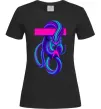 Жіноча футболка Неоновий змій Чорний Жіноча футболка Неоновий змій Чорний фото