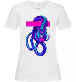 Женская футболка Кобра контур тонкий Голубой фото