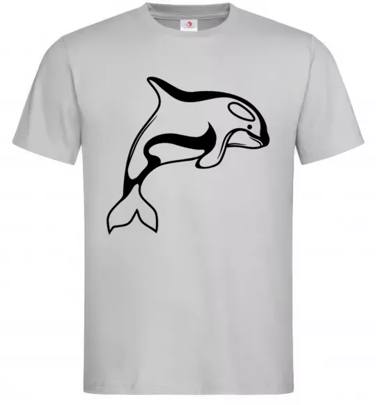 Мужская футболка Кит косатка Серый фото