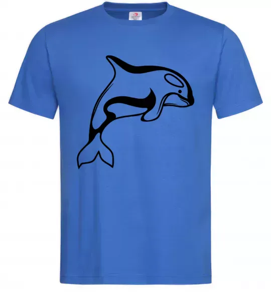 Мужская футболка Кит косатка Ярко-синий фото