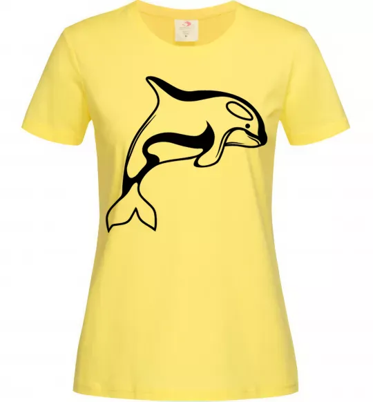 Жіноча футболка Кит косатка Лимонний фото