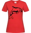 Жіноча футболка Кит косатка Червоний Жіноча футболка Кит косатка Червоний фото