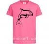 Детская футболка Кит косатка Ярко-розовый фото