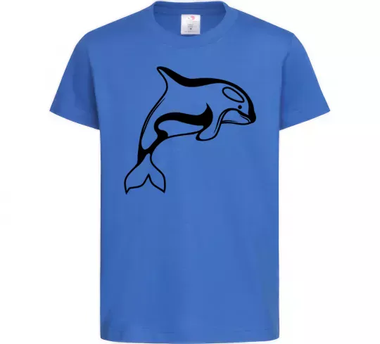 Детская футболка Кит косатка Ярко-синий фото