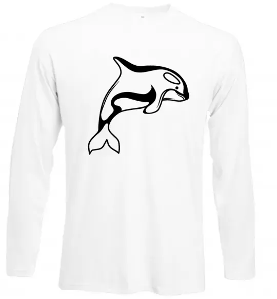 Лонгслив Кит косатка Белый фото