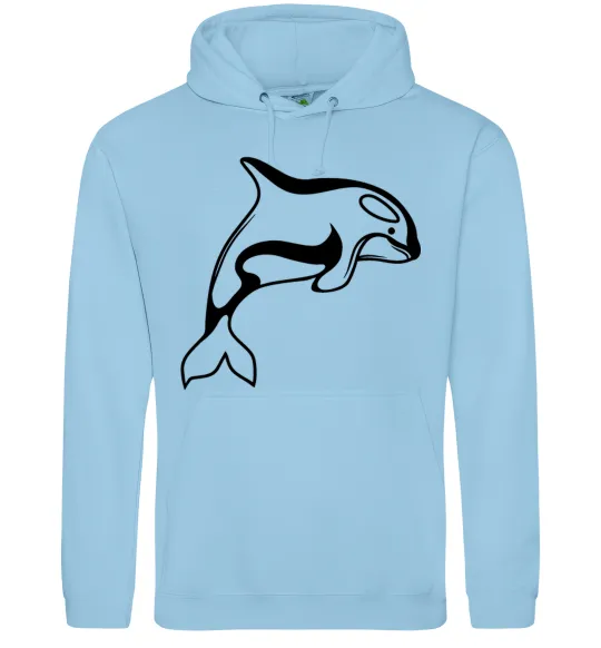 Жіноча толстовка (худі) Кит косатка Блакитний фото