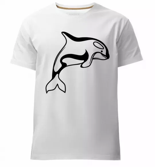 Мужская премиум футболка Кит косатка Белый фото