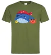 Чоловіча футболка Кит та краб пірати Оливковий фото