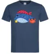 Чоловіча футболка Кит та краб пірати Темно-синій фото
