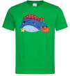 Чоловіча футболка Кит та краб пірати Зелений фото