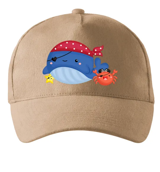 Кепка Кит та краб пірати Пісочний фото