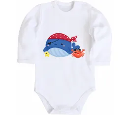 Дитячий бодік Under the sea Білий фото