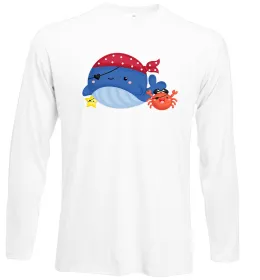 Лонгслив Under the sea Белый фото